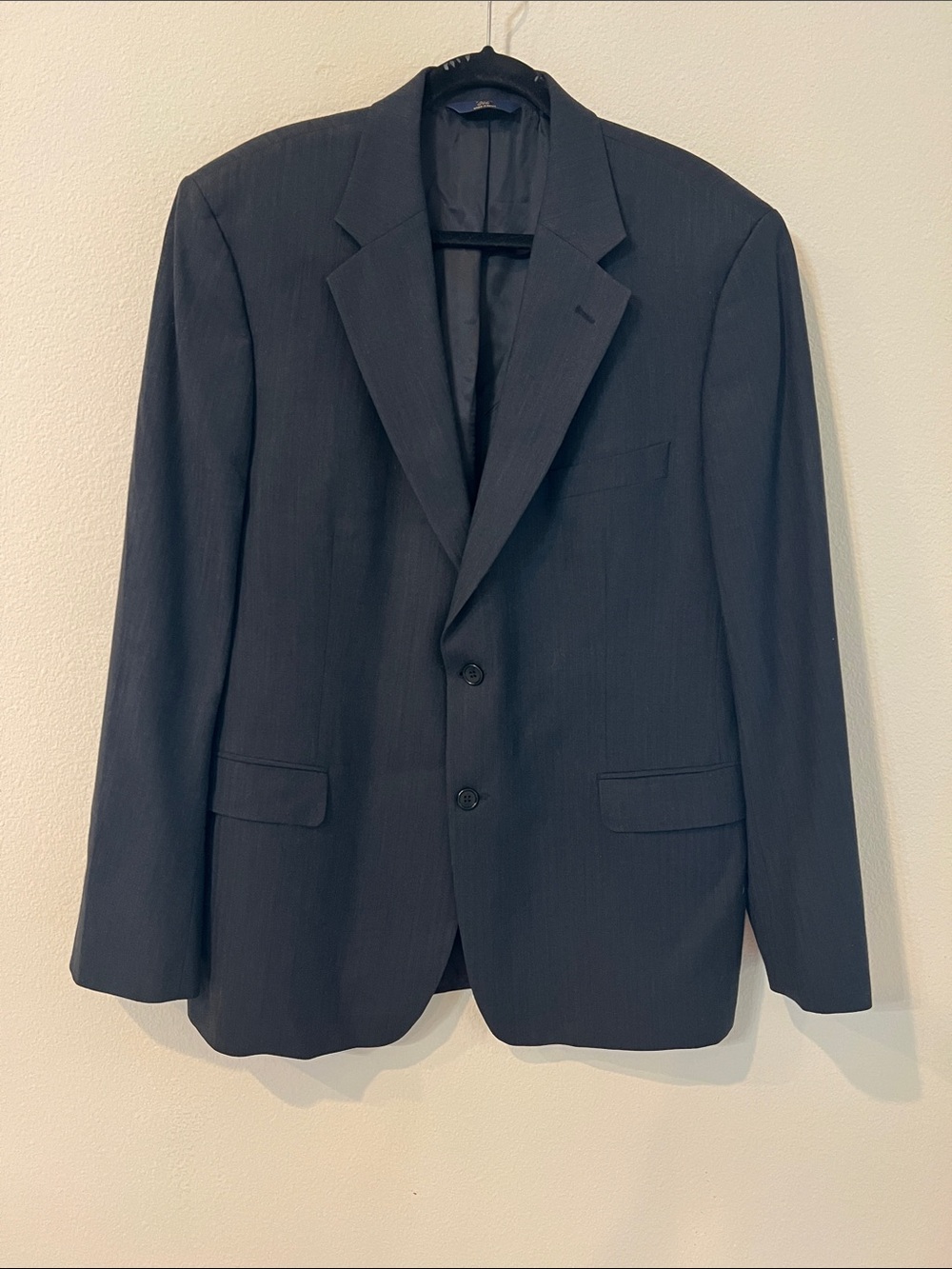 Brooks Brothers 346 Stretch Wool Sport Coat Blazer Men’s 44R Navy 2 Button Caree